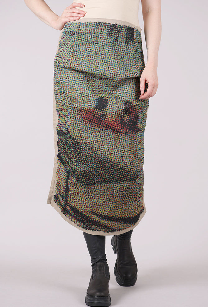 Rundholz Picture Postcard Slim Drape Skirt, Scene 