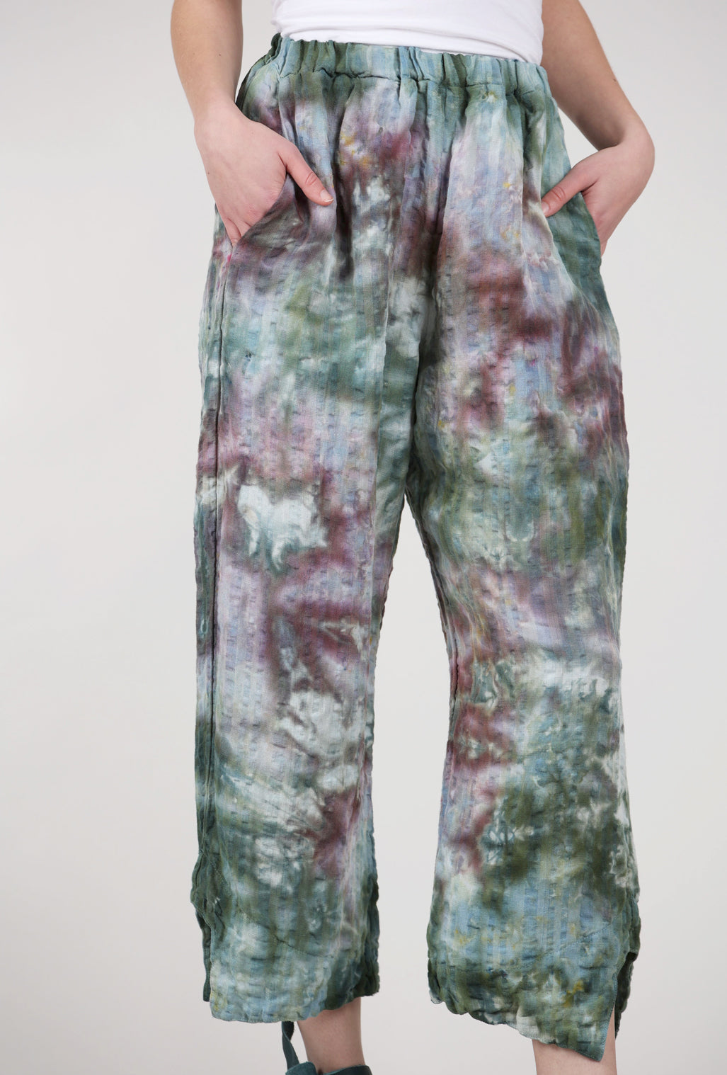 Cynthia Ashby Rumpled Milo Lantern Pant, Waterlilies 