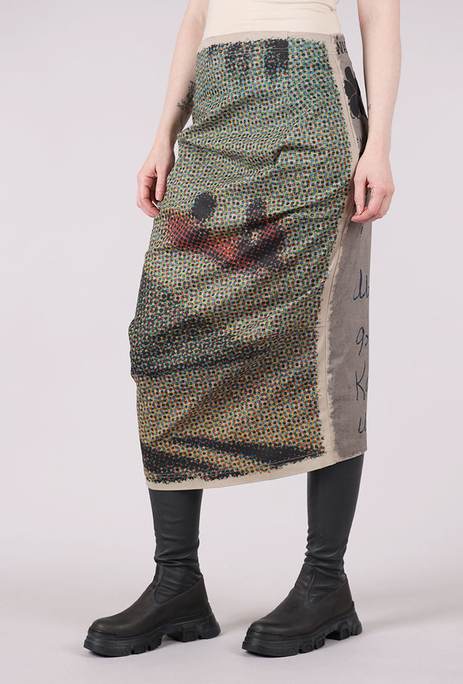 Rundholz Picture Postcard Slim Drape Skirt, Scene 