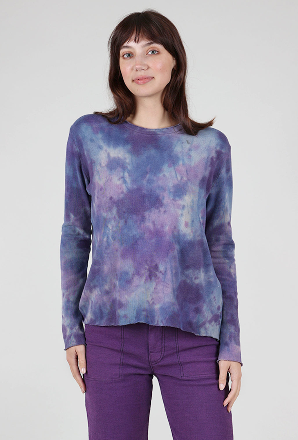 Heyne Bogut Crop Cozy Smoosh Top, Lavender Mix 