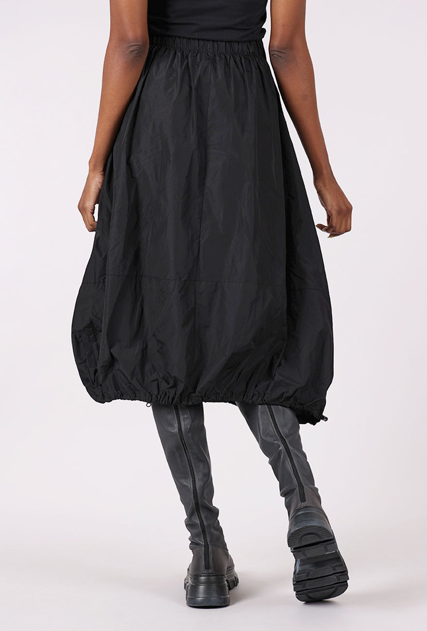 Kozan Astrid Zip Skirt, Preto Black 