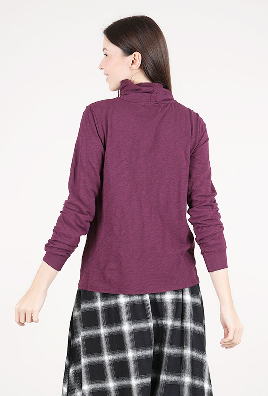 Mododoc Slub Turtleneck, Elderberry 