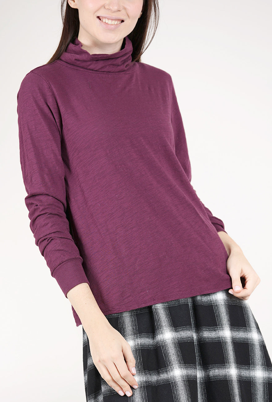 Mododoc Slub Turtleneck, Elderberry 