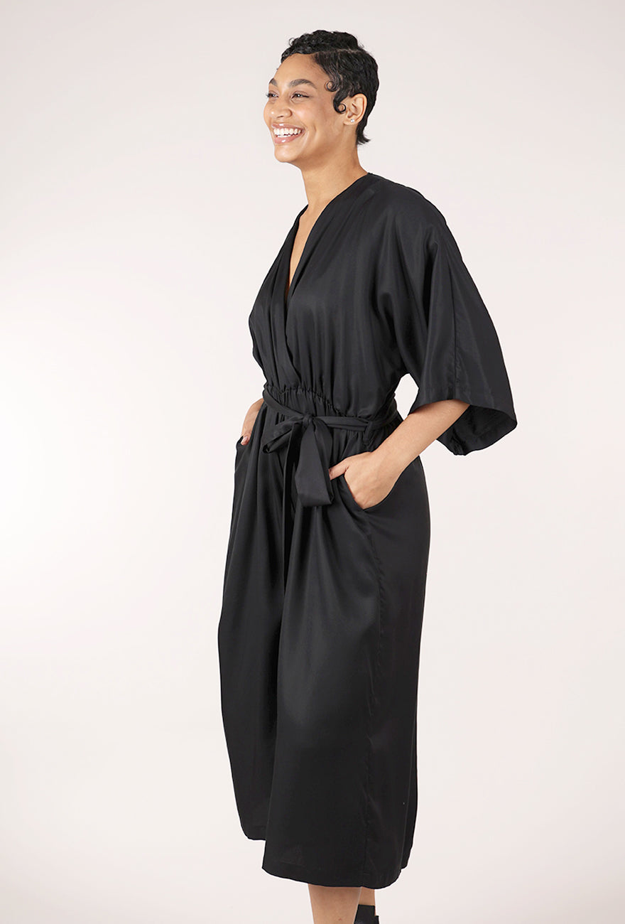Cossac Kimono Jumpsuit, Black 