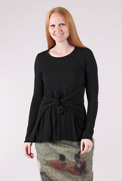 Rundholz Tie Detail T-Shirt, Black 