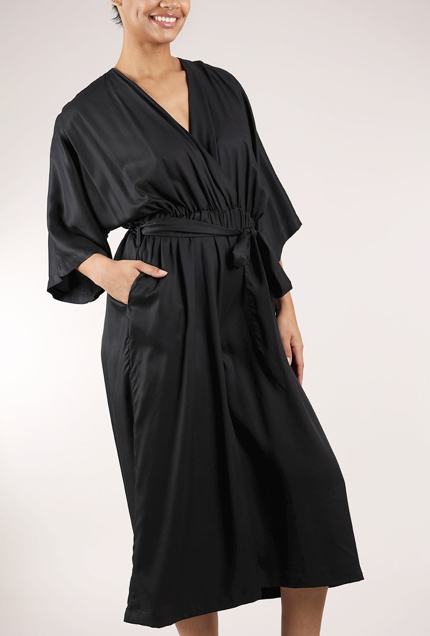 Cossac Kimono Jumpsuit, Black 