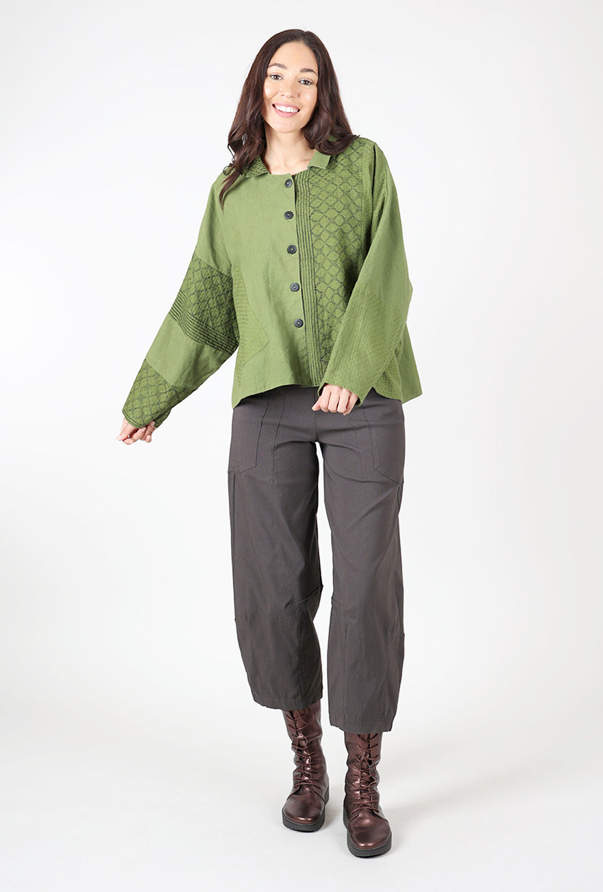 Crop Curve Jacket, Capers