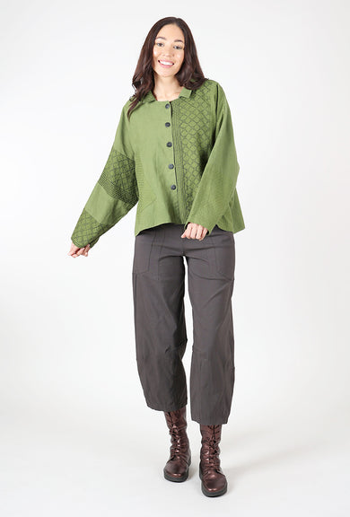 M Square Crop Curve Jacket, Capers 