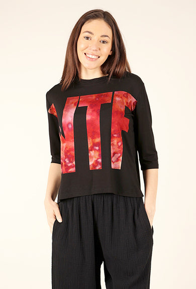Heyne Bogut WTF Tee, Black/Rose 