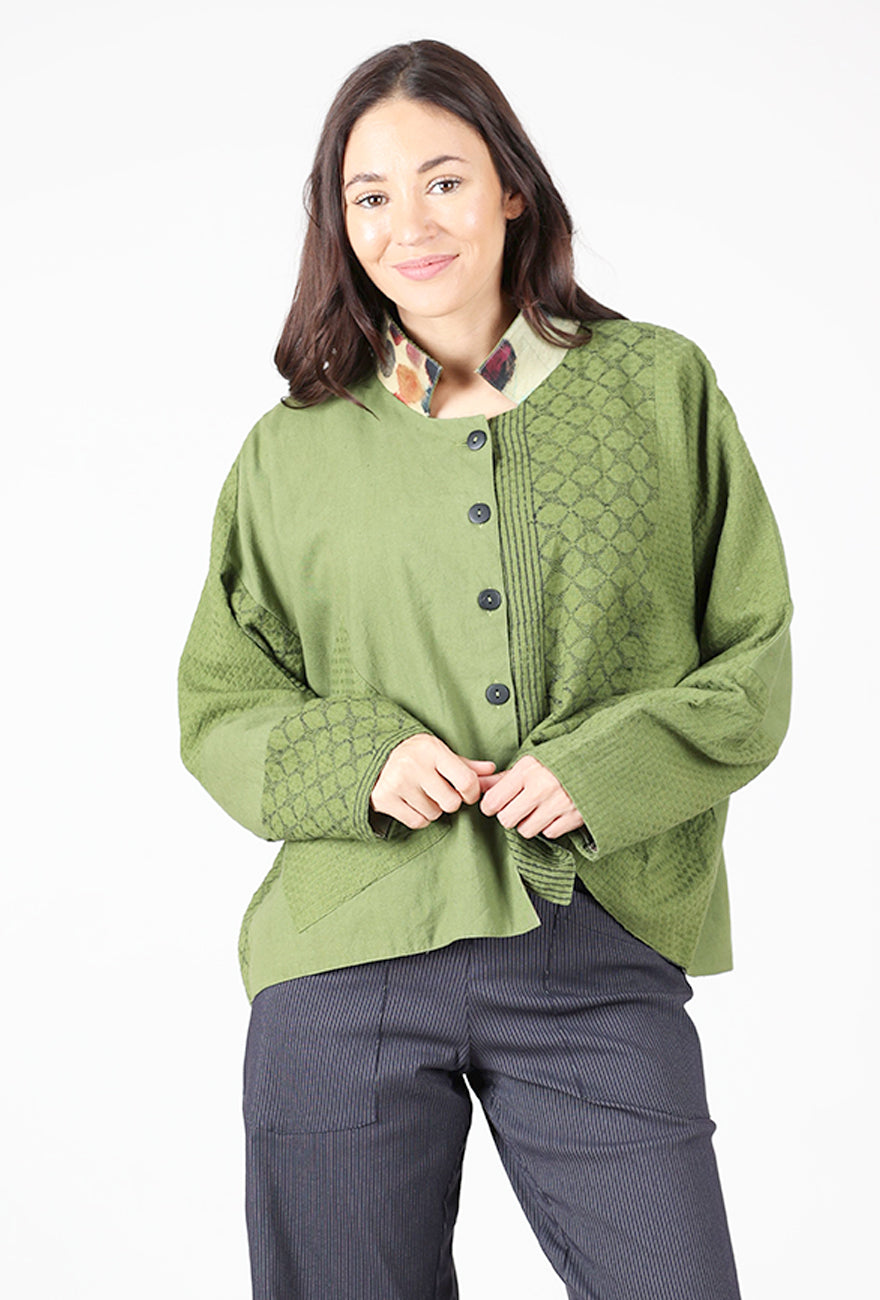 Crop Curve Jacket, Capers