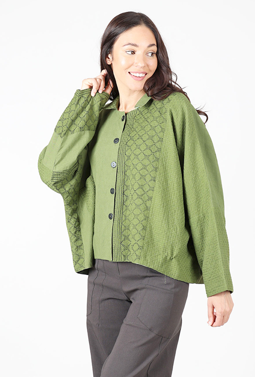 Crop Curve Jacket, Capers