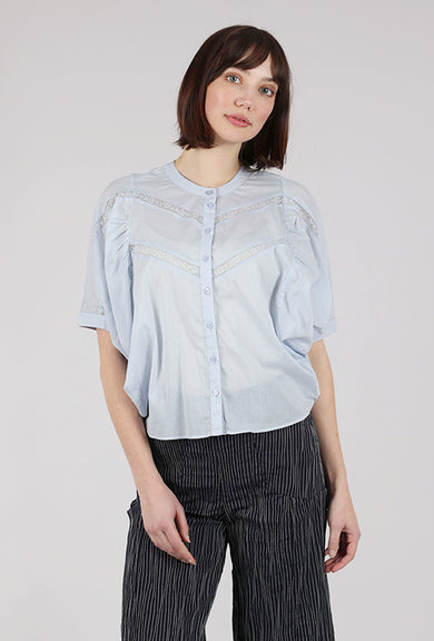 Sita Murt Butterfly Sleeve Lady Blouse, Pale Blue 