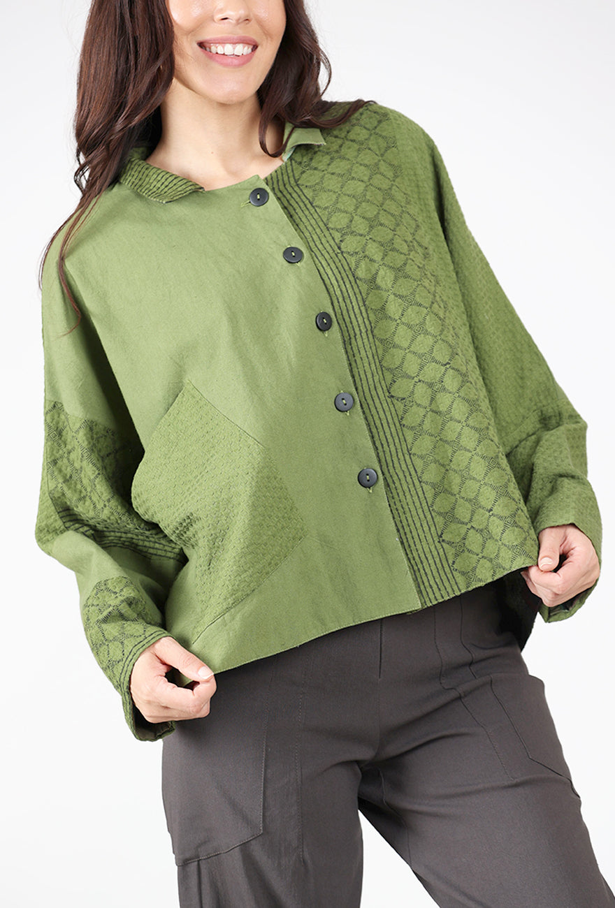 Crop Curve Jacket, Capers Angle 5