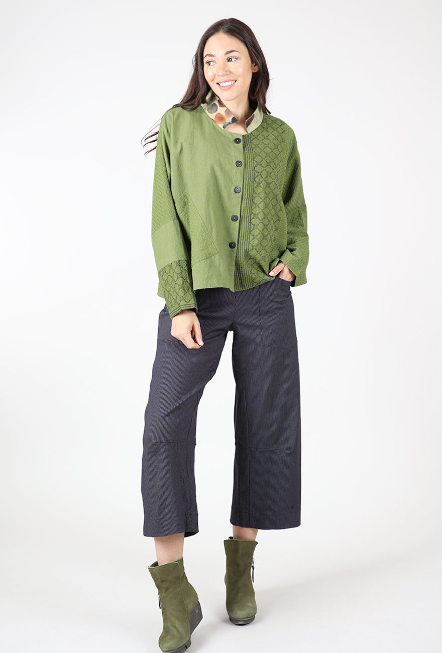 Crop Curve Jacket, Capers