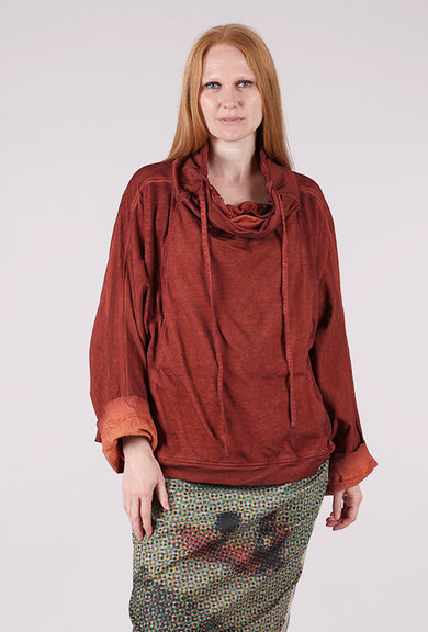 Rundholz Hand-Dyed French Terry Funnel Swing Top, Crab Cloud 