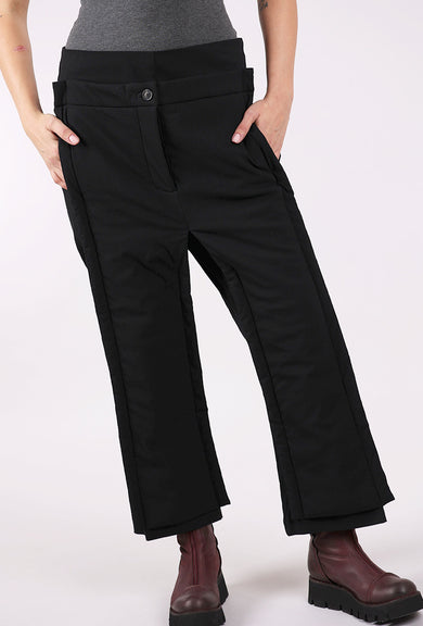 Rundholz Double Front Trim Trouser, Black