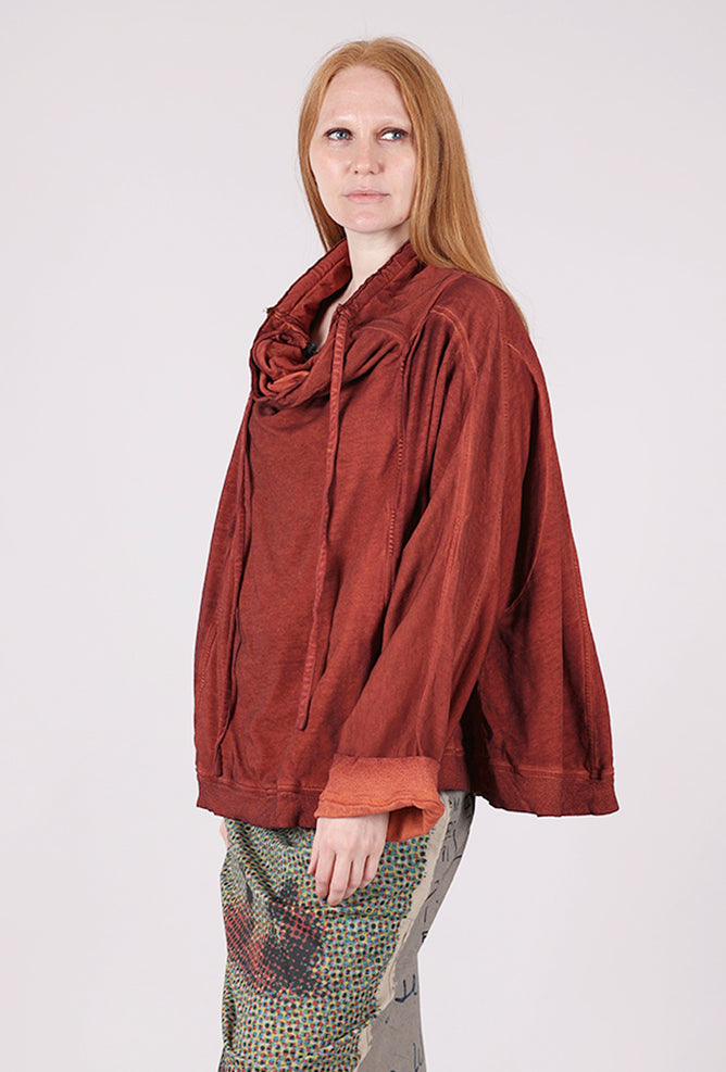 Rundholz Hand-Dyed French Terry Funnel Swing Top, Crab Cloud 