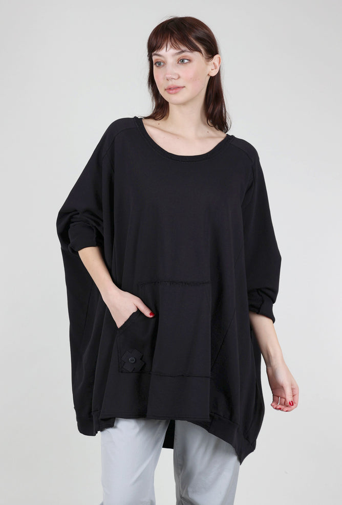 Pluslavie Wide Long Sweat, Black One Size Black