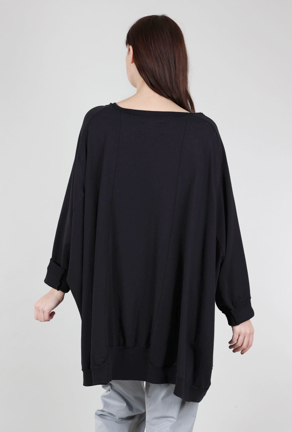 Pluslavie Wide Long Sweat, Black One Size Black