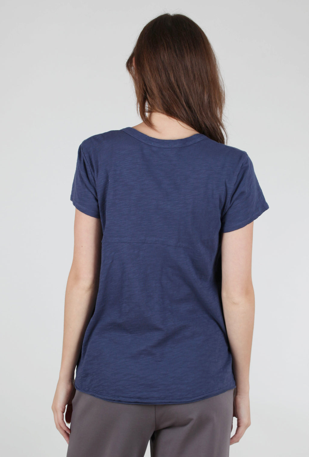 Wilt Shrunken Placket Tee, Midnight Navy 