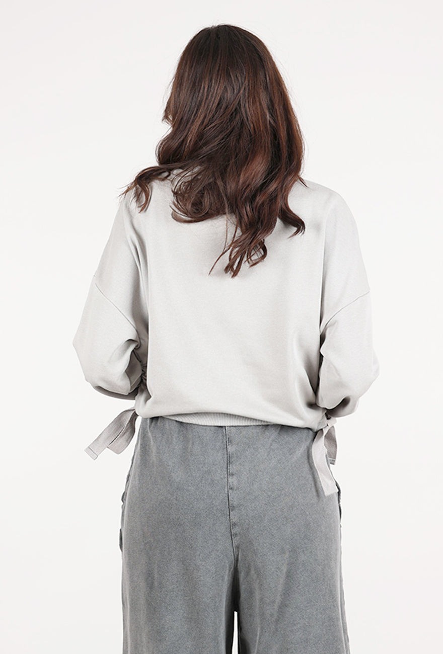 Grade & Gather Side Scrunch Top, Dust 