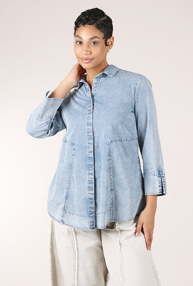 Habitat The 'One' Denim Shirt, Light Blue 