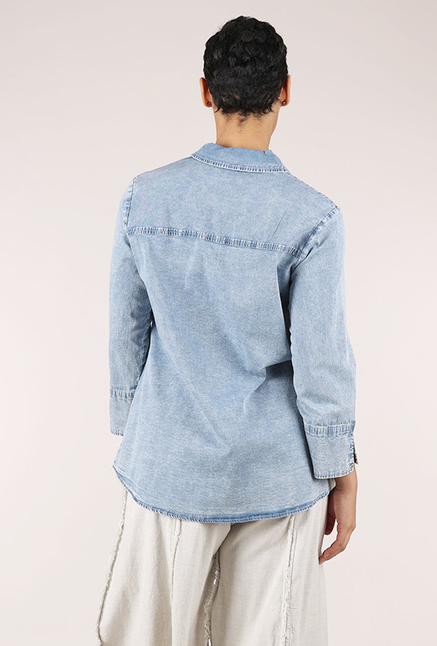 Habitat The 'One' Denim Shirt, Light Blue 