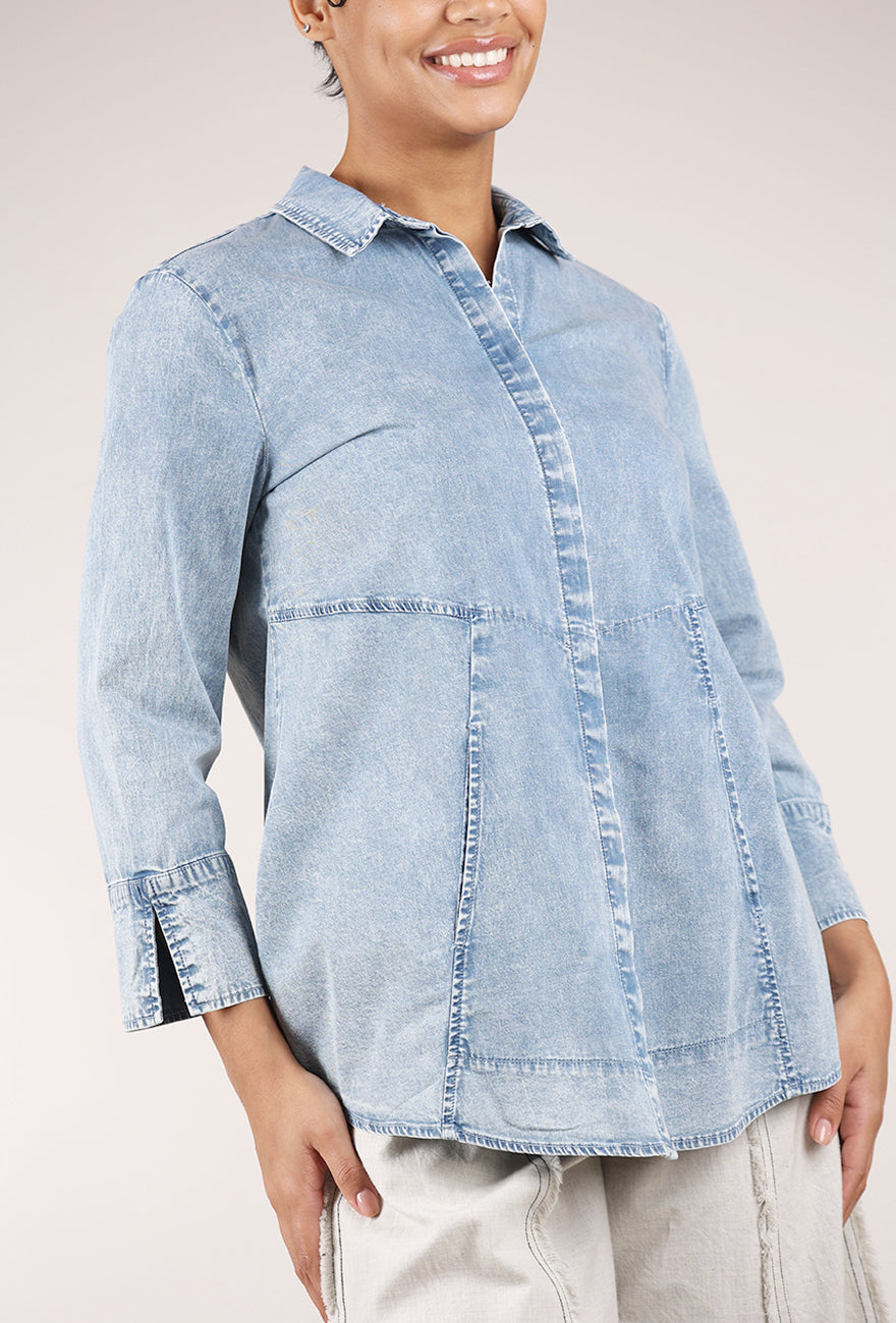 Habitat The 'One' Denim Shirt, Light Blue 