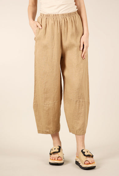 Cut Loose Linen Lantern Pant, Bark 