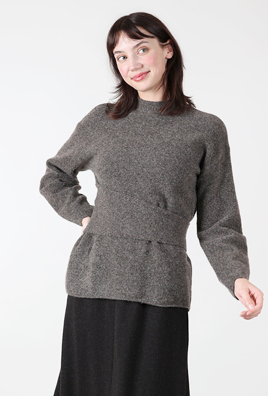 Bitte Kai Rand Self Belt Sweater, Earth Melange 