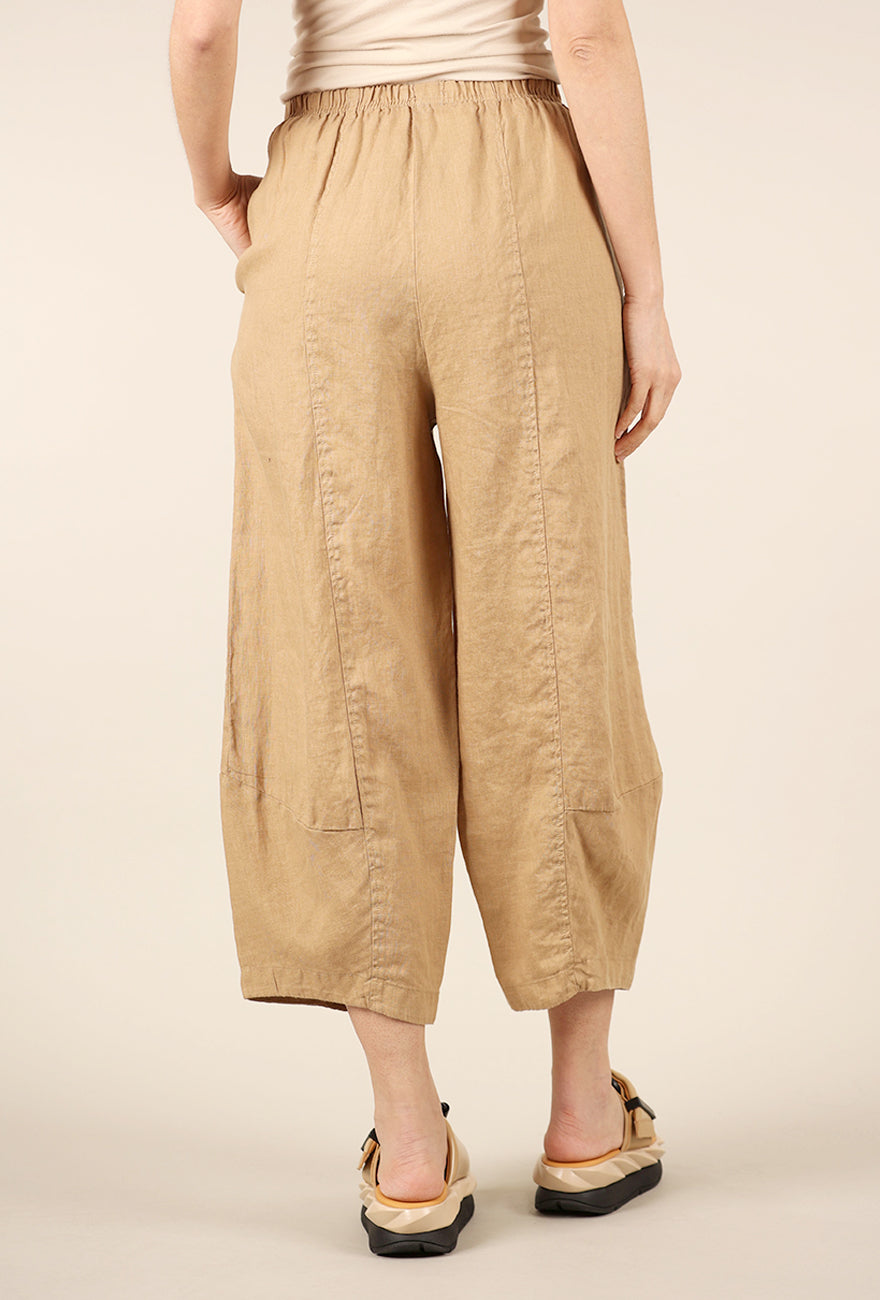 Cut Loose Linen Lantern Pant, Bark 