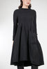 Alembika Hem Inset Cozy Dress, Black 