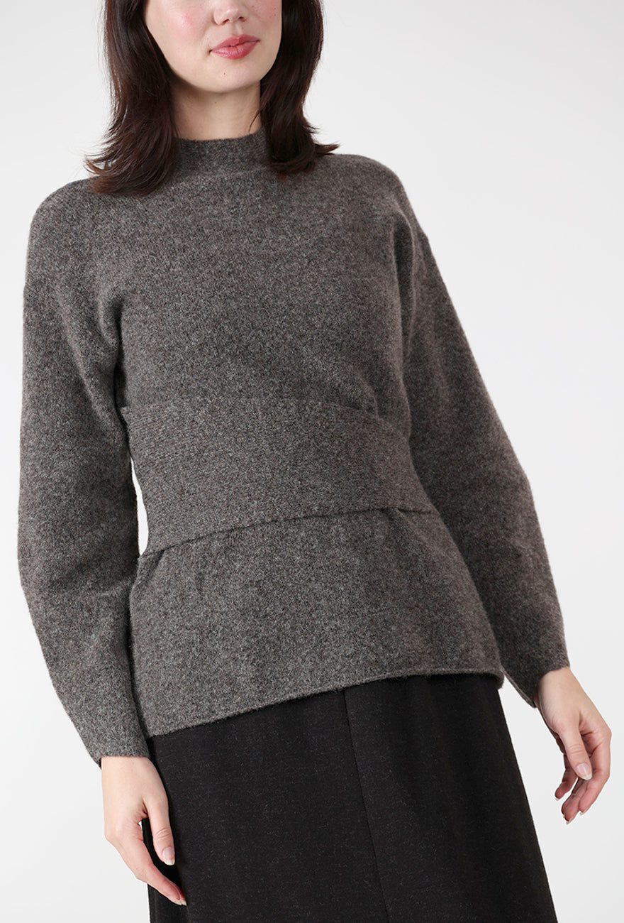 Bitte Kai Rand Self Belt Sweater, Earth Melange 