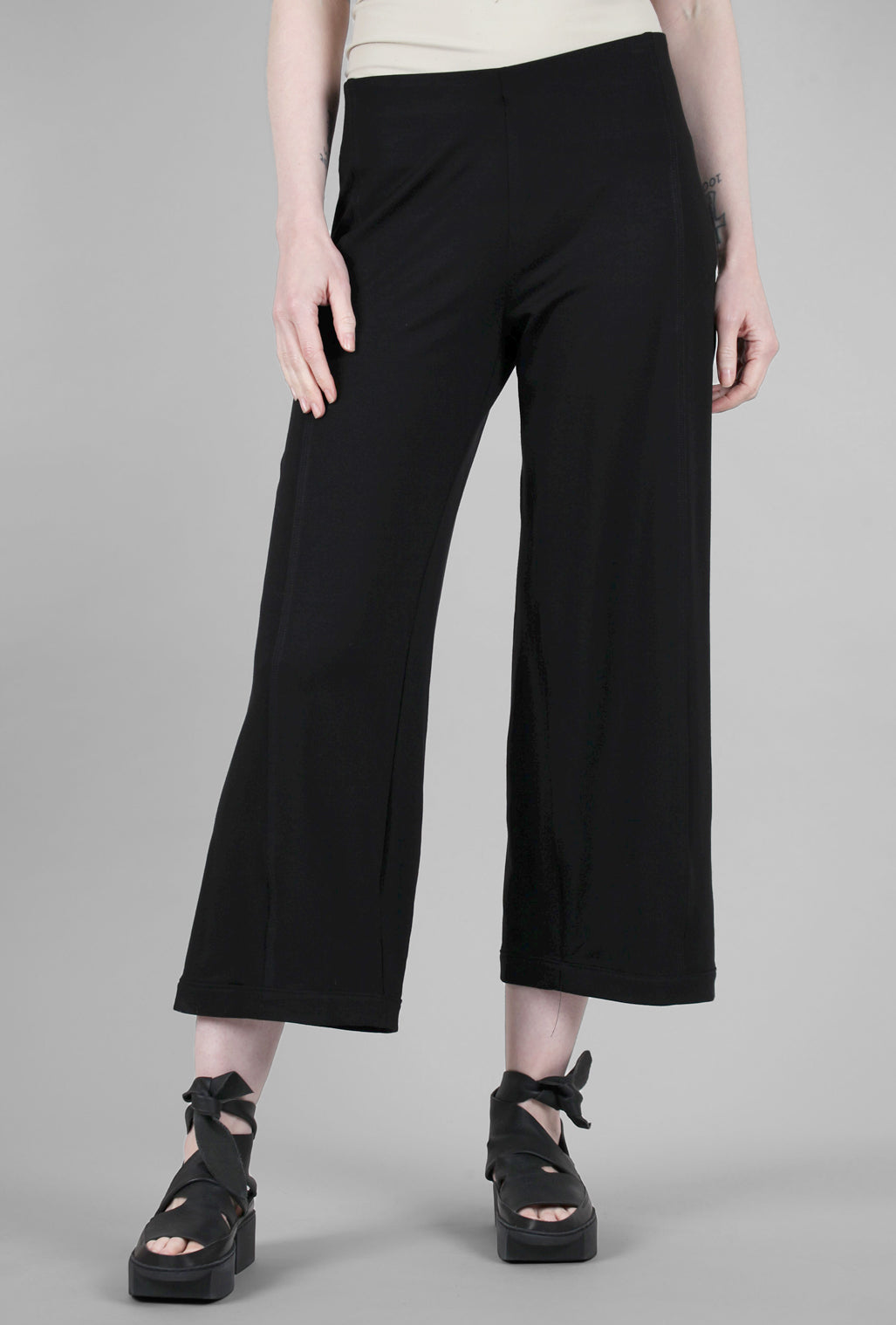 Equestrian French Terry Darlene Pants, Black 