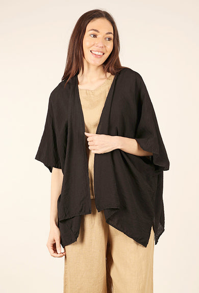 Cut Loose Parachute Shawl Cardie, Black 