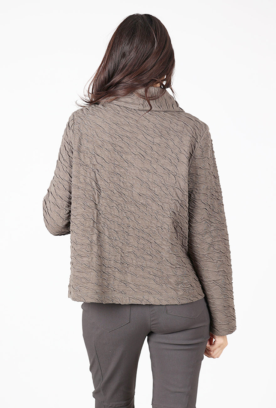 Double Face Crinkle Crosstown Jacket, Umber