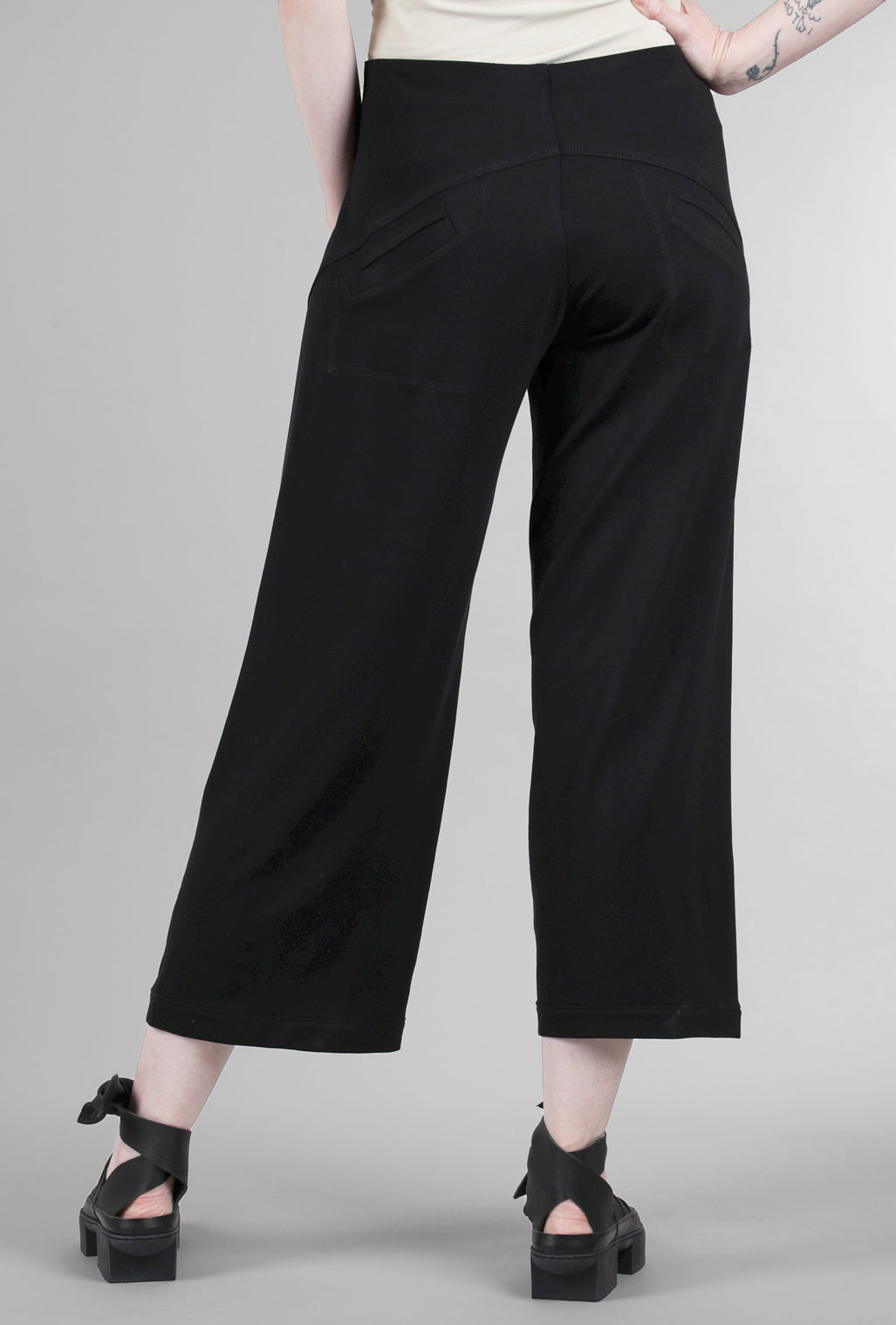 Equestrian French Terry Darlene Pants, Black 