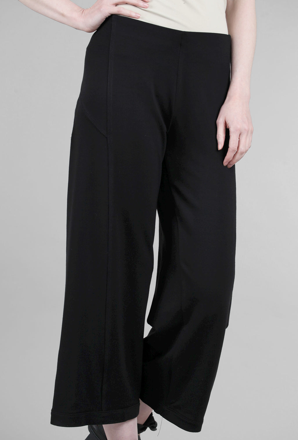 Equestrian French Terry Darlene Pants, Black 