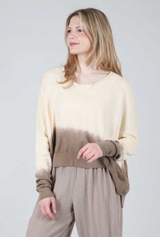 Planet Ombre Crop Sweater, Butter/Fawn 