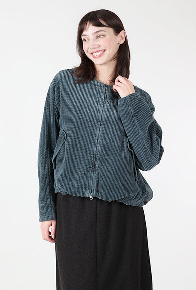 Hannes Roether Cord Bomber Jacket, Steel Blue 