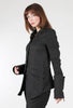 Rundholz Drama-Cuff Pinstripe Blazer, Kaffee 