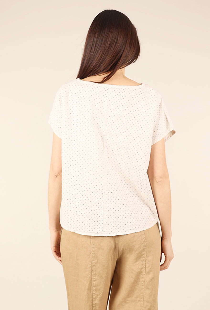 Cut Loose Pinhole High Low Top, Jicama – Evie Lou