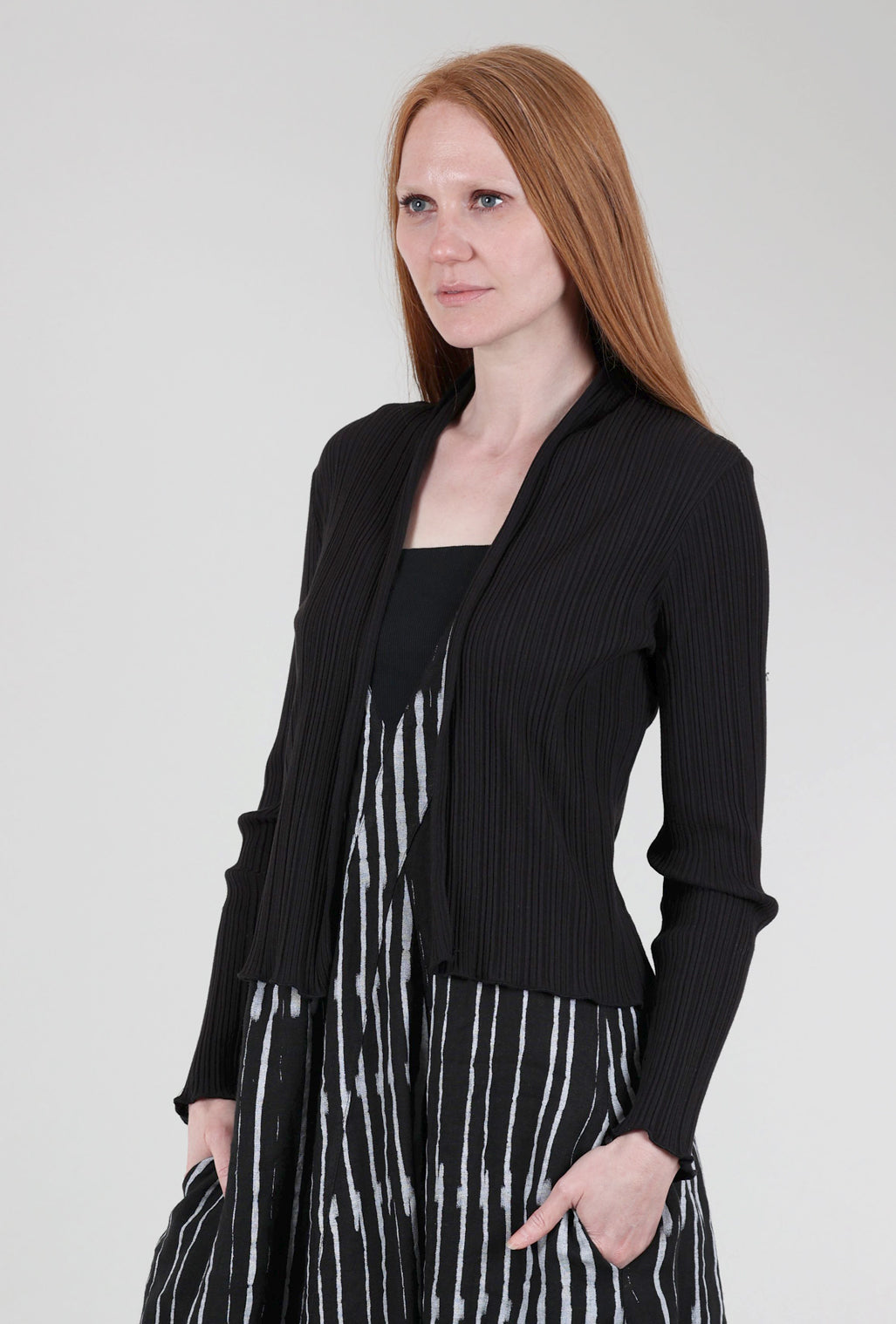 Fenini Micropleat Cardie, Black 