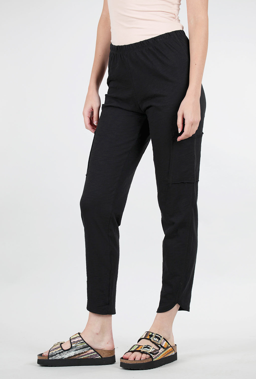 Escape by Habitat Cotton Slub Pocket Ankle Pant, Black 