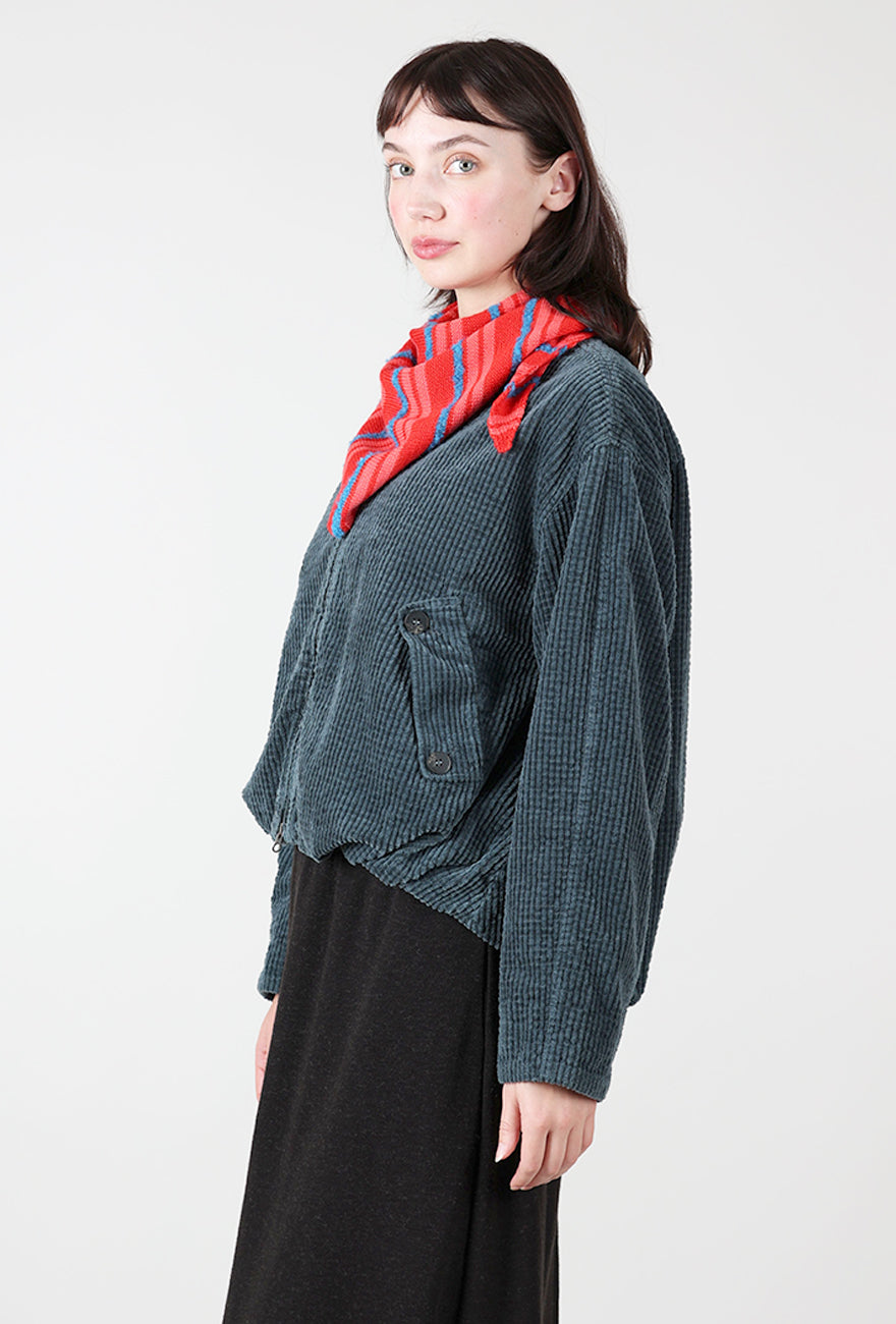 Wool Blend Triangle Scarf, Red