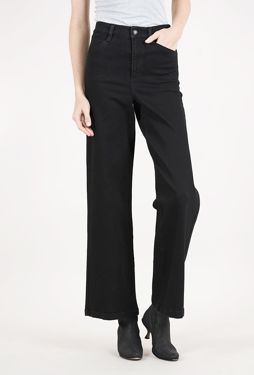 Favorite Daughter Mischa Super High Rise Wide Leg, Onyx 