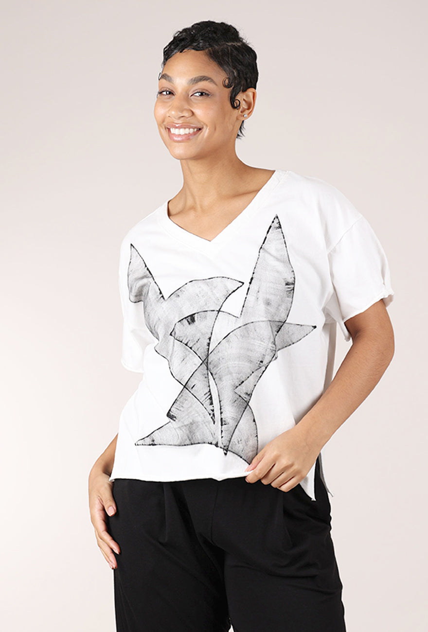 Cynthia Ashby Tracy Graphic Tee, Natural 