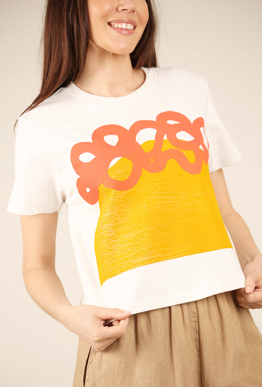Go To Devil Wander Elaine Tee, Bone 