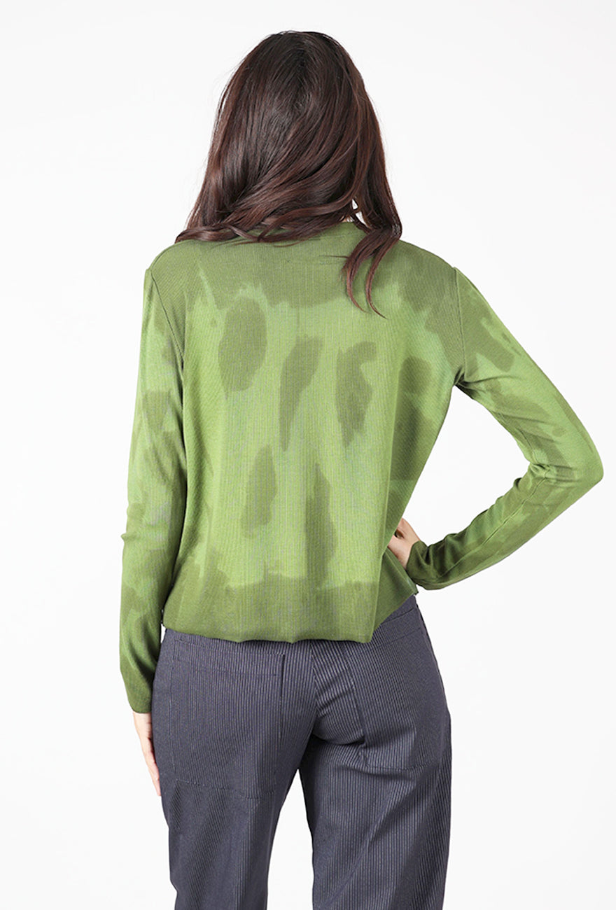 Micro Rib Crop Tee, Greens