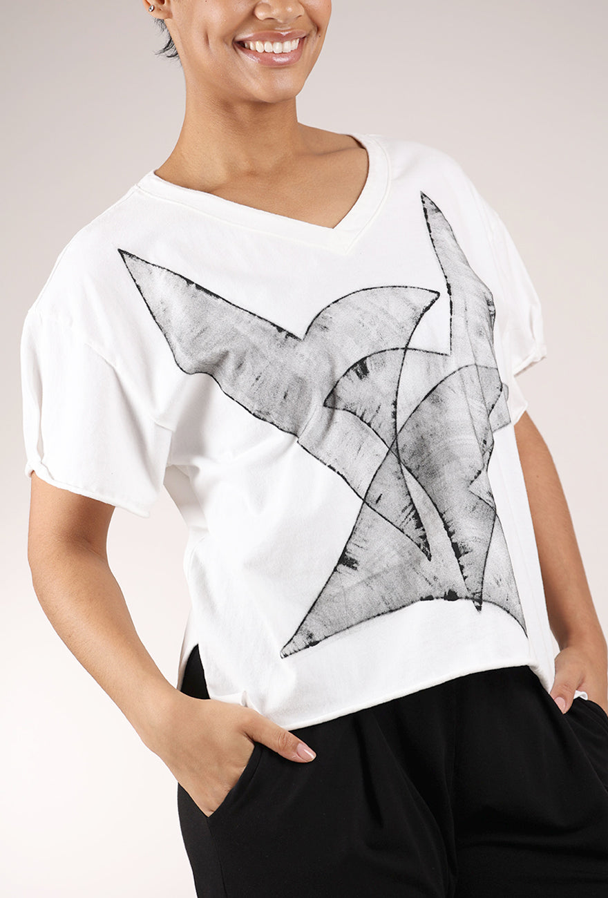 Cynthia Ashby Tracy Graphic Tee, Natural 